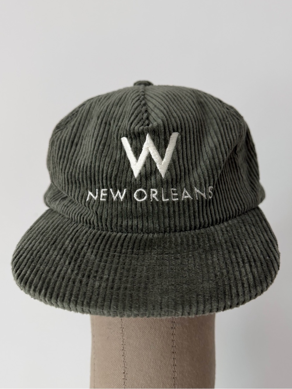 W New Orleans French Quarter baseball cap - green corduroy